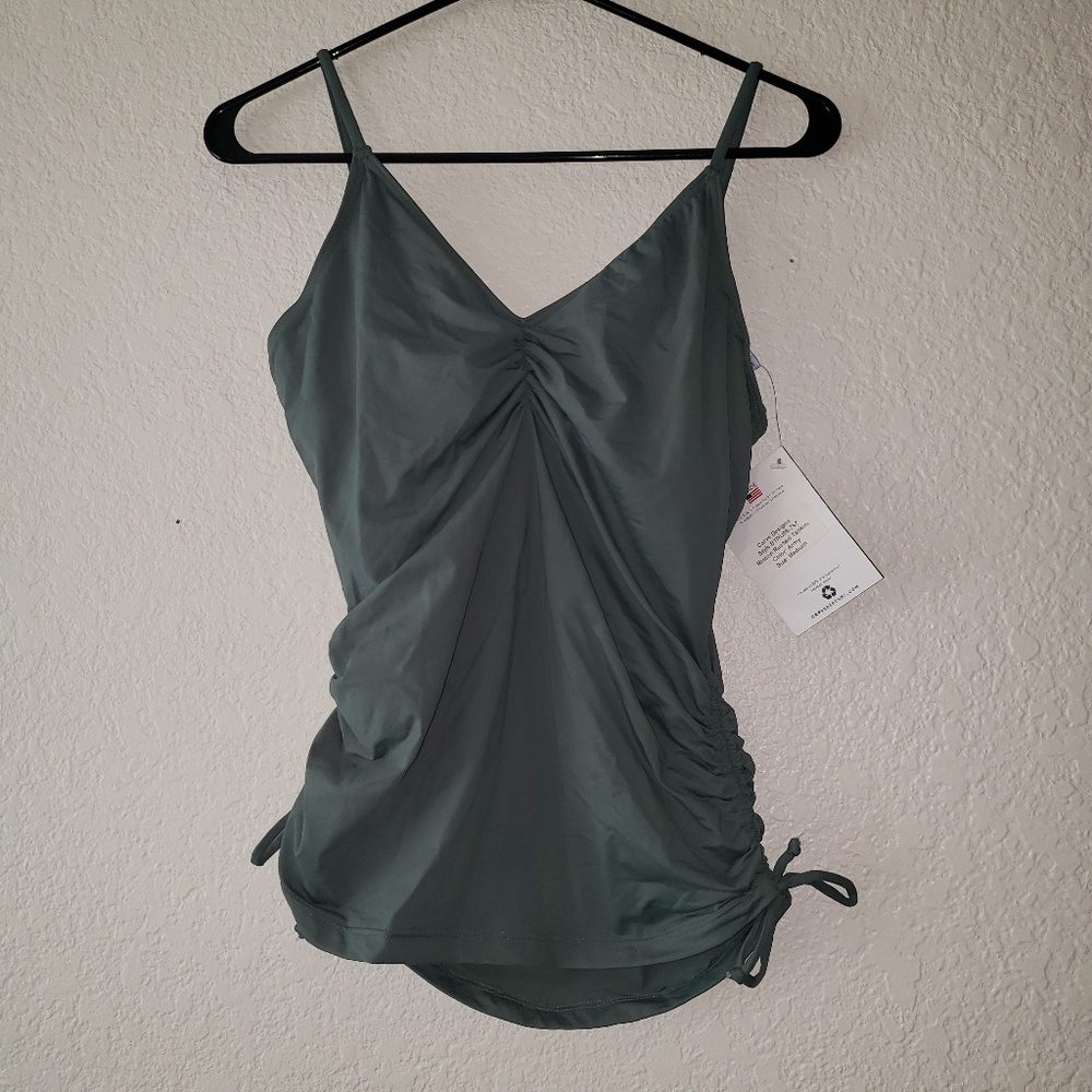 Carve Designs Army Green Tankini